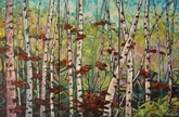 "Birch Mosaic" triptych (sold)