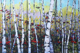 Marsha's Birches triptych