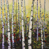 Janine's Birches triptych